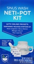 Rite Aid Neti Pot Nasal Rinse Kit avec 30 paquets de sel - 1 Kit Sinus Rinse pour Adultes et Enfants