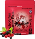 PoudreVitamine Electrolytes Poudre Plus (20 portions) Framboise Electrolyte Poudre Zéro Calorie Keto,0 Sucre, Pas de Maltodextrine,1000mg Potassium,120mg Calcium,120mg Magnésium, Pink Himalayan Sel
