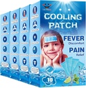 40 Vellen EasYeah Cooling Patches for Fever Discomfort & Pain Relief, Cooling Relief Fever Reducer, Soothe Hoofdpijn, 10 Tel per doos (4 Dozen)