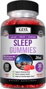 Kaya Naturals Mélatonine Gommies (26mg) Supplément de santé et aide au sommeil pour les adultes, vous aide à tomber à dormir naturellement, vitamine B6 Gommies - 60 vitamines gommy pour les femmes et les hommes - 30 jours d'approvisionnement