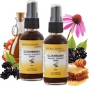 Mickelberry Gardens Elderberry Honey Propolis Throat Spray - Natuurlijke Immune Support en Throat Coat voor kinderen en volwassenen, 2 Ounces (Pack of 2)