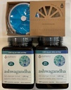 Youtheory Ashwagandha 1000mg met KSM-66 - Helpt ondersteuning van een gezonde stressrespons, 180 capsules (pakket van 2) en pil Orgnizer bundels