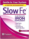 Slow Fe Slow Release Iron Supplement - 30 tabletten, verpakking van 4