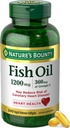 Nature's Bounty Fish Oil Omega 3 Supplementen - Ondersteunt de gezondheid van het hart, 1200 Mg Visolie, Omega-3, 200 Softgels (pakket van 1)
