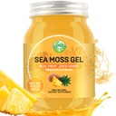 18.5OZ Sea Moss Gel, Raw Flavored Irish Seamoss Gel Immune en Digestieve Ondersteuning Vitamine Minerale Supplementen, Ananas