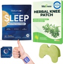 Wellnee & Wellmoon Wellness Pack: Herbal Knee Comfort Patches (10 tellingen) & Natural Support Patches (28 tellingen)