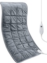 Gewogen verwarmingskussen 17'x 33' XXXL Elektrische verwarmingskussen voor rugpijnverlichting, 5LBS met 6 warmte-instellingen 2H Auto-off warmtekussen voor schouderarmen Krampen Wasbaar