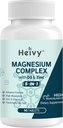 Magnesium Complex 3 Pack, Magnesium Glycinate, Citrate, Malate, Oxide, Glucone met zink en vitamine D3, Magnesium Supplement voor spier, nerve, hart, bot ondersteuning, hoge Absorptie, 270 tabletten