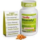 Laxatif en temps opportun Bisacodyl 5mg Comprimés - Stimulants Laxatifs pour Constipation Agissante et Douce - Constipation de nuit pour les adultes -1000 Comprimés