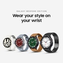 SAMSUNG Galaxy Watch 6 Bespoke Edition 47mm Exclusieve Bluetooth Smartwatch, Gezondheid, Fitness, Slaap, HR Tracker, Verbeterde Batterij, Saffier kristalglas, Amerikaanse versie, Zwarte D-Buckle Band, Hybrid Camel