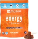 Mushie 100% Organic Cordyceps Mushroom Gummies - 2000mg Cordyceps Militaris Nootropic for Energy & Immune Support with Vitamin D - Vegan, Glutenvrij - 60 Tel.