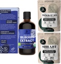 Jungle poeders bosbes extract voor ogen biologische bosbessen supplement voor ogen, Shilajit poeder rauwe shilajit voor mannen 5 Ounce zak, Tongkat Ali voor mannen poeder 282 Serves Tonkat-Ali Longjack wortel