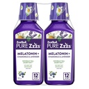 ZzzQuil Pure Zzzs Melatonine Liquid, Slaaphulp, Liquid Melatonine 2mg, met kamille & Lavendel, Val Slaap Snel, Melatonine Slaapmiddelen voor volwassenen, Berry Flavored, 2 Pack, 24 FL OZ