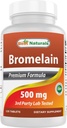 Best Naturals Bromelain Proteolytische Digestieve Enzymen Supplementen, 500 mg, 120 tabletten - Ondersteunt gezonde spijsvertering, Joint Health, Nutriënt Absorptie