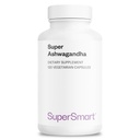 SuperSmart Super Ashwagandha 600mg par jour (breveté) - KSM-66 Ashwagandha - haute puissance 5% Withanolides - Sans OGM et sans gluten - 120 capsules végétariennes