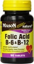 Mason natuurlijk foliumzuur, B-6 & B-12 tabletten 90 ea (verpakking van 2)