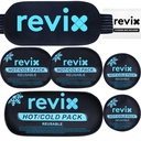 REVIX Ice Packs voor Verwondingen Herbruikbaar, 5-Piece set warm en koud Gel Ice Pack voor gewrichten, spieren, post-workout herstel, verstelbare en flexibele koelpads voor knieën, rug, armen en nek