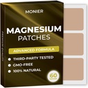 Magnesium Patches (pakket van 60) - 100% natuurlijke patch voor vrouwen en mannen - met calcium - spier en bot ondersteuning, kalmeren - verbeterde formule