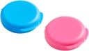 EZY DOSE dagelijkse ronde, compact, klein, schijf, draagbare on-The-Go Pocket Pharmacy, pil Box, Organisator en vitamine containers, snap Shut Lids, reizen vriendelijk, blauw & roze, 2 Pack, BPA gratis