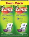 Zyrtec 24 Hr Kinderallergie Siroop met Cetirizine, Sugar-Free Grape, Twin Pack van 4 fl. oz