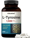 L Tyrosine Supplement, 1.500mg Per Serving, 240 Capsules 