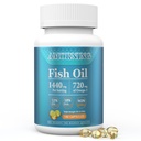 Fish-Oil Omega3-Fatty Acids-Supplement Small-Softgels - 180Count 1440mg voor gezonde harthersenogen Ondersteuning Hoge EPA DHA Eenvoudig doorslikken
