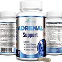 Adrenal Support, Cortisol Manager, Adrenal Health, Handhaaf Balanced Cortisol Levels, Stress Relief Supplement met Ashwagandha, L-Tyrosine - 60 capsules