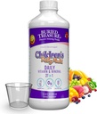 Trésor enseveli Multivitamine et Minéraux Multiliquide quotidien pour enfants Complément alimentaire alimentaire végétalien pour enfants Pas d'ingrédients artificiels Aromates de fruits naturels non OGM, 16 oz avec tasse en os