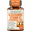 Glucosamine Chondroïtine avec vitamine D3 2000UI – Suppléments articulaires éligibles pour les hommes et les femmes – Santé articulaire, ongles cutanés, santé osseuse et confort avec MSM, Vit D, Bromelain & Boswellia – 120 onglets