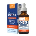 Les gouttes de vitamine D3 K2 de Sandhu pour les adultes: 5000 UI D3 liquide, 120 mcg K2 Supplément 1 Fl Oz (paquet de 1) , D3K2 soutient l'absorption supérieure, l'énergie, l'immunité, la santé musculaire pour les hommes et les femmes