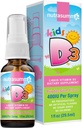 Nutrasumma Kids Vitamine D3 400 IE Spray Bubble Gum Smaak-1oz- Natuurlijk Hoge Absorptiesnelheid Ondersteunt Bone Boosts Immuun Systeem Vitamine Supplement