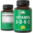 Peak Performance Vitaminen D 5.000 ie + A + K + E Alles in 1 Gemakkelijk te slikken Vegan Capsule. ADK Vitamine Supplement met E D3 K2. Essentiële Vitaminen voor Mood, Immune, Bot, Visie, Hart