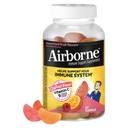 Vitamine C 750mg (per portie) - Airborne Assorted Fruit Gearomatiseerde Gummies (63 Tel in een fles), Glutenvrije Immune Ondersteuning Supplement met Vitaminen A C E, Selenium, Echinacea & Gember