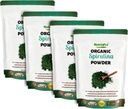 Four Pack en poudre Spiruline pour jus et mélange smoothy; 100% naturel, USDA biologique et sans gluten, avec haute teneur en protéines, vitamines, antioxydants et minéraux (12 onces) (4)