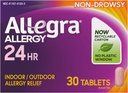 Allegra Adult 24HR Non-Drowsy Antihistamine, 30 tabletten, Snelwerkende Allergie Symptoom Relief, 180 mg