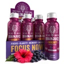 BrainJuice Brain en Immune Support Shot, Glutenvrije Supplement Shots voor energie, Focus, Immuniteit met Vitamine D, C B, Alpha GPC & Biologische Gemberwortel, Huckleberry Hibiscus, 2.5 fl oz, 12 Pack