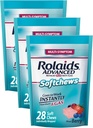 Rolaids Advanced Antacid Plus Anti-Gas Softchews, 28 Tellen, Gemengde Berry, Heartburn en Gas Relief (pakket van 3)