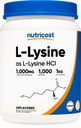 Poudre de L-Lysine Nutricost 1KG (2,2lbs) - L-Lysine pure, non-OGM, sans gluten