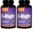 Jarrow Formulas B-Right - 100 Veggie Caps, Pack of 2 - Low-Odor Vitamine B-Complex Formula - Energy & Metabolisme Support - Promotes Brain, Heart & Cardiovasculaire Health - 100 Count (pack of 2)