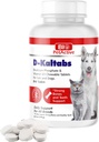 D-Kaltabs Fosfor, Calcium Vitamine D3 Supplement voor honden en katten, Prenatale huisdiervitaminen, Dagelijkse Pet-Tabs, Sterke Nagel, Tanden Ondersteuning, 84 Kauwtabletten