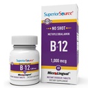 Source supérieure Pas de shot méthylcobalamine B-12 1 000 mcg - Vitamine B-12 pour soutenir la production d'énergie, la santé cérébrale et le mieux-être global - Comprimés sublinguals pour l'absorption rapide - 60 Comprimés de dissolution
