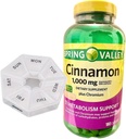 Weekly Pill Organizer, Inclusief een Spring Valley Cinnamon 1000 mg, Dieetsupplement, 180 Capsules.