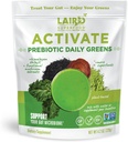 Laird Superfood Activer le supplément quotidien de boisson en poudre de vert prébiotique, Himalayan Shilajit Poudre et champignons fonctionnels, Supports Gut Microbiome, 4.2 Oz Sac, Pack de 1