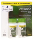 Mark van het lid Vroeger bekend als gewoon rechts Cetirizine Hydrochloroide Allergie tabletten,10 mg-400 Tel.