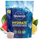TruWild Natural Hydration Powder with Zero Sugar, Vegan Electrolytes + Amino Acids, Recovery Drink voor dagelijks gebruik, Post Workout Muscle Support Supplement met Magnesium (Watermelon Lemonade)