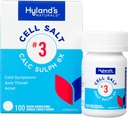 Hyland's Cell Salt No. 3 Calc Sulph 6X Tablets, Cold Relief, Natural Homeopathisch Relief of Colds, Sore Throat, Acne, Quick Dissolving Tablets, 100 Tellen