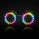 GloFX programmeerbare LED-bril - 350 Full Color-modi - USB oplaadbare Light Up-bril voor Edm Music Festival Rave Party Dans Performance Cosplay Costume