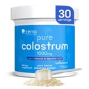Zena Nutrition Bovine Colostrum Powder Supplement, 1000mg Pure Colostrum, Ondersteunt Immune en Digestieve Gezondheid, Promoot Gut Health, Keto, Glutenvrij, Vetvrij, Grass Fed, Unflavored, 30 porties