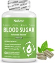 Sucre de sang - Formule avancée avec Melon amer, Ashwagandha, cannelle, chrome, magnésium, vitamines, acide alpha lipoïque, poivre Cayenne et plus de 60 capsules