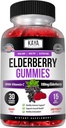 Kaya Naturals Immune Support Vegetarische vitamine Gummy, Zink, Vitamine C, Vlierbes, Vitamine E, Citroen Smaak (30 Gummies)